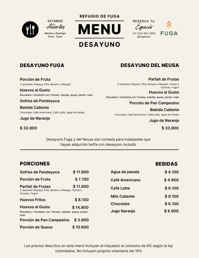 Menu Desayunos